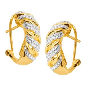 1/4 ct Diamond C-Hoop Earrings